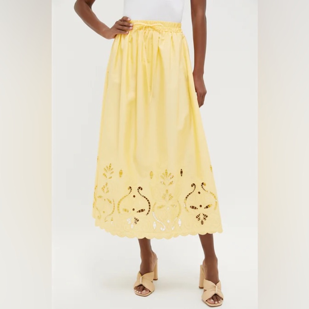Tuckernuck Moon River Light Yellow Maxi Skirt NWT